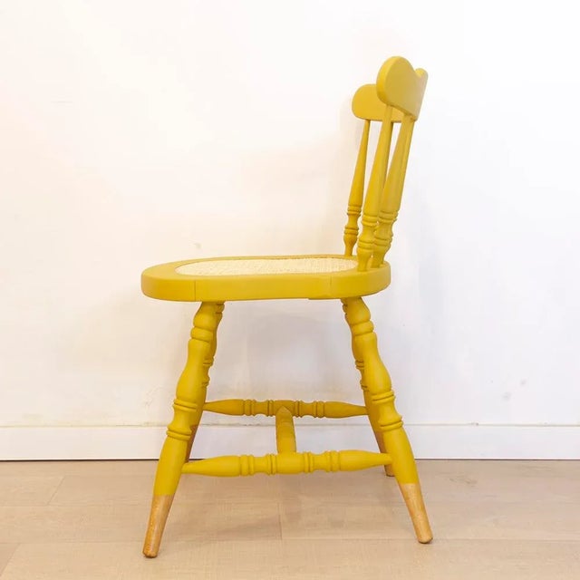 Wood Oak Wooden Grid Seat Chair, Spain, 1950s For Sale - Image 7 of 10