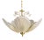 Vintage Italian Glass and Brass Chandelier, 1970s For Sale