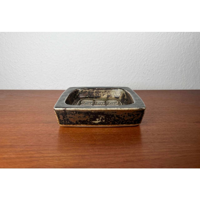 Mid-Century Modern Danish Brutalist Ceramic Bowl by Jorgen Mogensen for Royal Copenhagen, 1960s For Sale - Image 6 of 13