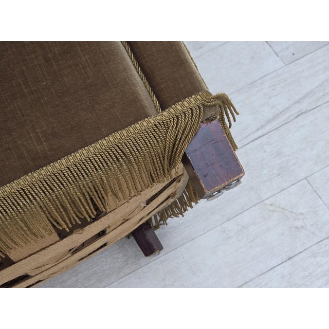 Danish Relax Armchair in Dark Green Velour and Ash, 1960s For Sale - Image 18 of 18