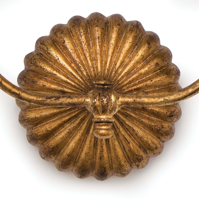 Regina Andrew Clove Sconce Double Antique Gold Leaf For Sale - Image 4 of 6