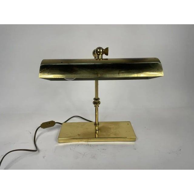 Vintage Ministeriale Table Lamp in Brass, 1960s For Sale - Image 4 of 11