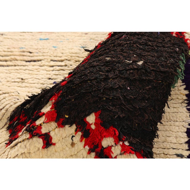Vintage Azilal Boucherouite Moroccan Rug, 03'11 X 05'09 For Sale In Dallas - Image 6 of 10