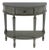 Mozart 31.5 in. W Demilune Wood Hand Painted 1 Drawer Console Table with Lower Open Shelf, Royal Pastel Green For Sale