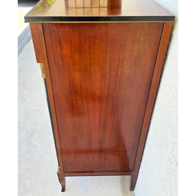 Wood Rway Mid Century French Empire Highboy Dresser For Sale - Image 7 of 18