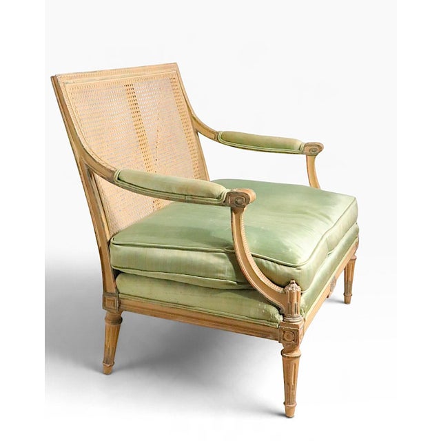 Vintage French Style Caned Back Settee For Sale - Image 13 of 15