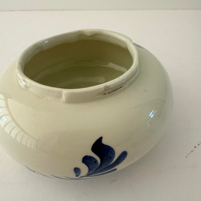 Traditional Vintage Delft Blue Small Planter Dutch Windmill Blom Van Der Aa 1962 Holland For Sale - Image 3 of 9