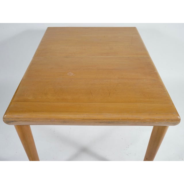 Gold Vintage Heywood Wakefield Dining Table With One Leaf For Sale - Image 8 of 9