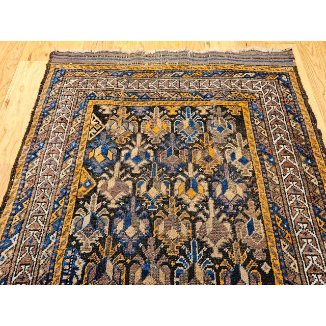Antique Baluch Tribal Area Rug, Handwoven Wool, Allover Geometric Pattern For Sale - Image 17 of 18