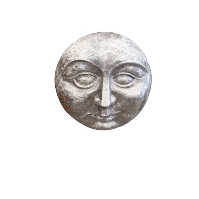 Late 20th Century Vintage Monumental Terracota Man in the Moon Wall Hanger For Sale - Image 5 of 5