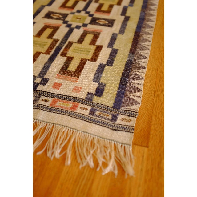 Blue 1950s Swedish Modern Tapestry For Sale - Image 8 of 15