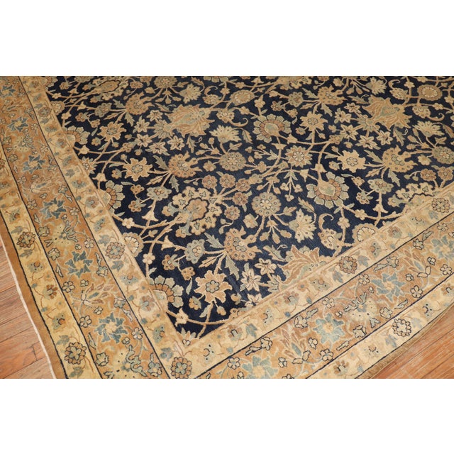 Antique Zabihi Collection Blue Formal Kerman Rug - 8' x 12'11" For Sale - Image 12 of 12