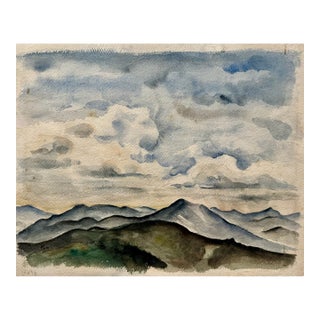 Henry Emil Salloch Original Watercolor on Paper Mount Chocorua, New Hampshire. 1941. For Sale