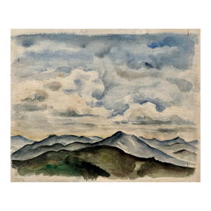 Henry Emil Salloch Original Watercolor on Paper Mount Chocorua, New Hampshire. 1941.
