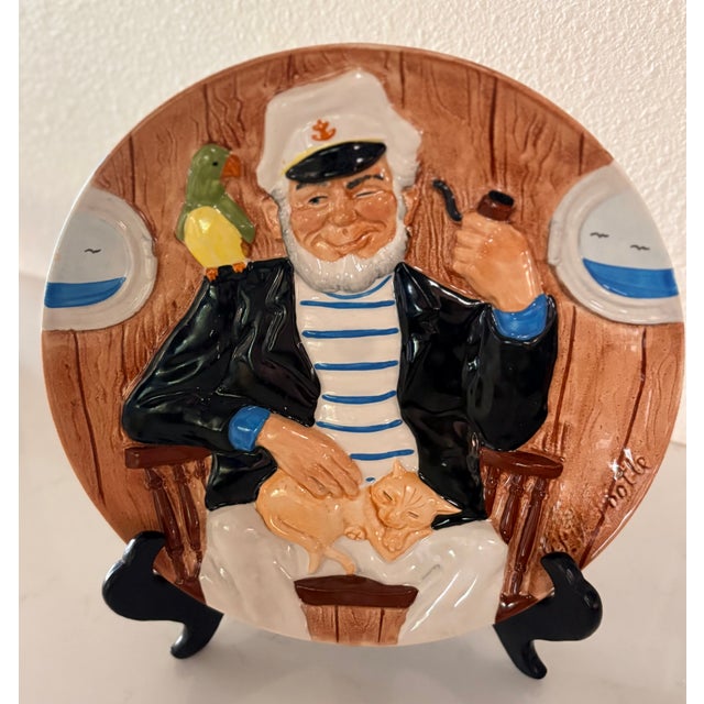 Ceramic 1985 Davenport Pottery "Jack Tar" 3d Relief Ceramic Plate by Douglas v. Tootle For Sale - Image 7 of 8