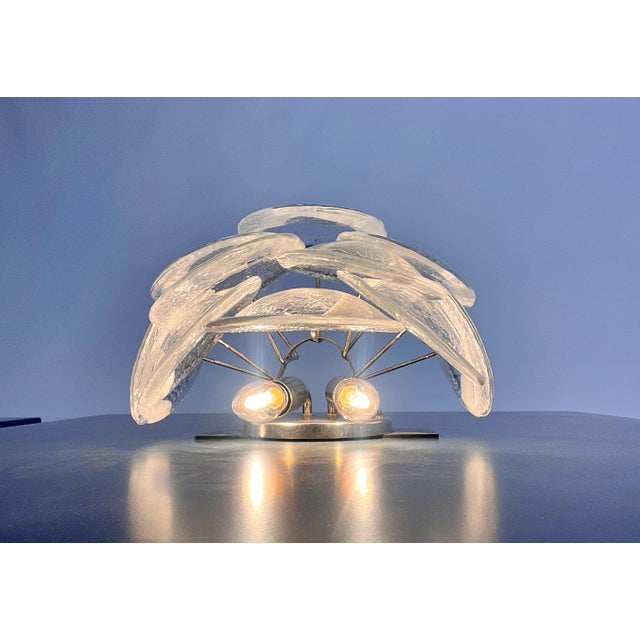 White Vintage Italian Clear Lattimo Murano Glass Wall Lights from Mazzega, 1990s, Set of 2 For Sale - Image 8 of 17