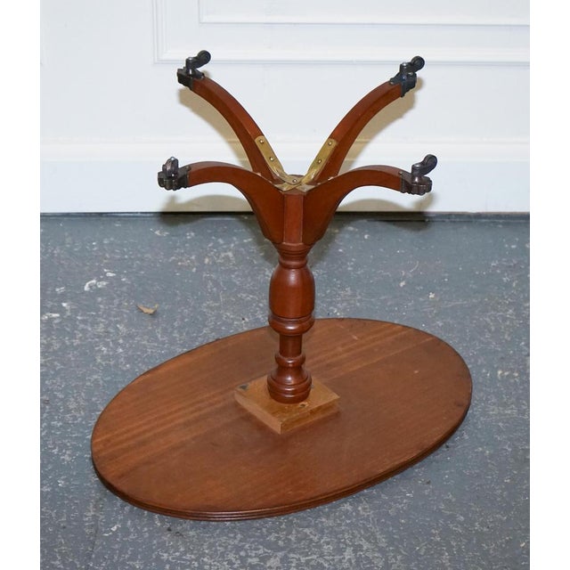 Vintage Oval Burr Yew Wood Side Table on Tripod Legs For Sale - Image 11 of 12