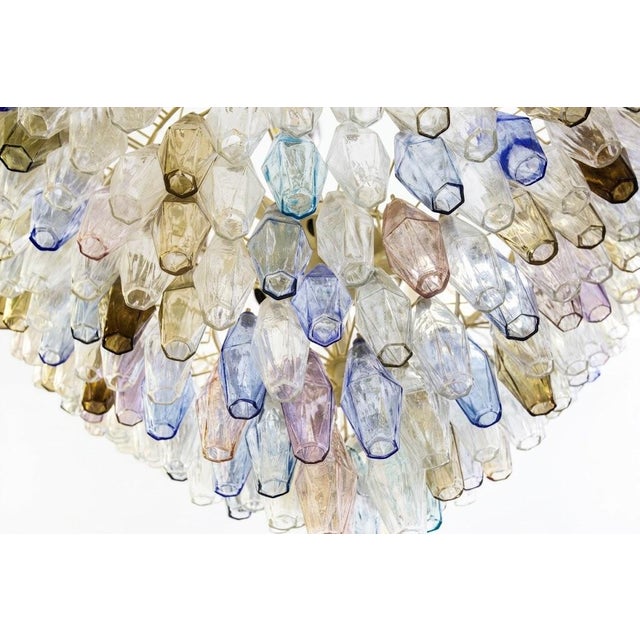 Poliedri Murano Glass Chandelier attributed to Carlo Scarpa for Venini attributed to Carlo Scarpa, 1960s, in Flawless...
