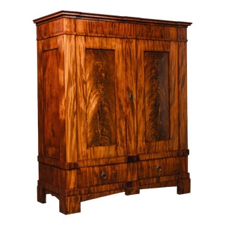 Biedermeier Wardrobe in Mahogany For Sale