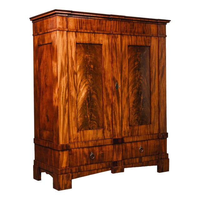 Biedermeier Wardrobe in Mahogany For Sale