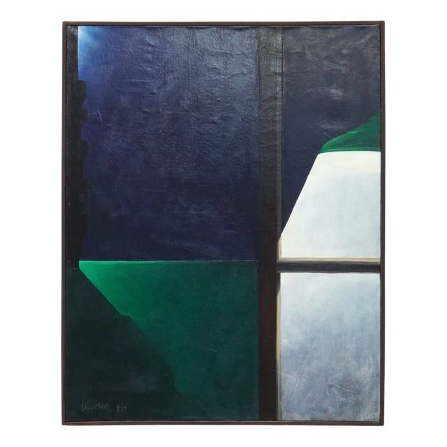 Simone Lacour, The Accessible of the Inaccessible, 1981, Oil on Canvas For Sale