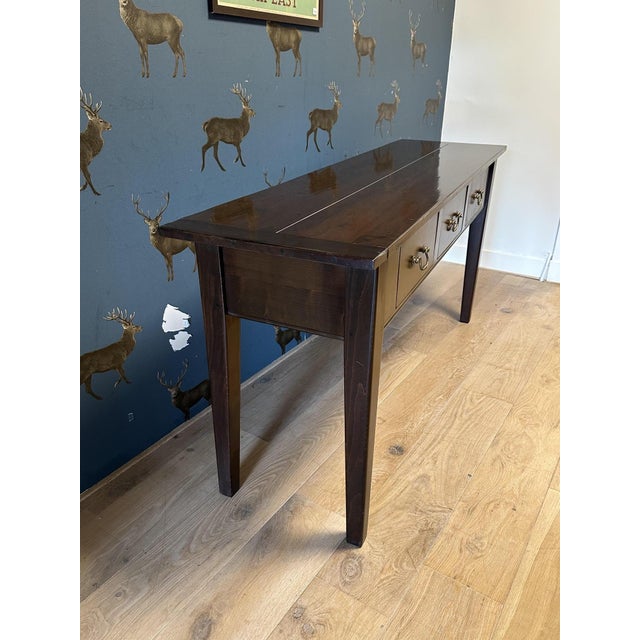 Wood Vintage Cherrywood Console Table, 1990s For Sale - Image 7 of 10