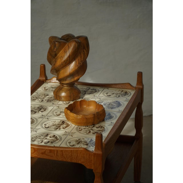 Danish Modern Serving Trolley with Tile Top by Henning Kjærnulf, Denmark, 1960s For Sale - Image 9 of 18