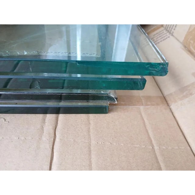 Glass Double V-Base Dining/Conference Table, by Leon Rosen for Pace For Sale - Image 10 of 12