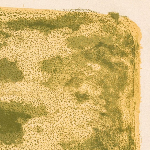 Abstract Manfred Schwartz "Green Serration" Lithograph For Sale - Image 3 of 7
