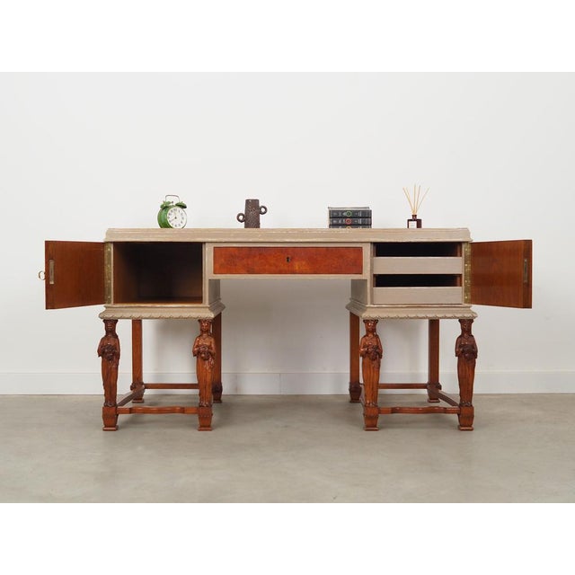 Danish Oak Desk, 1950s For Sale - Image 3 of 18