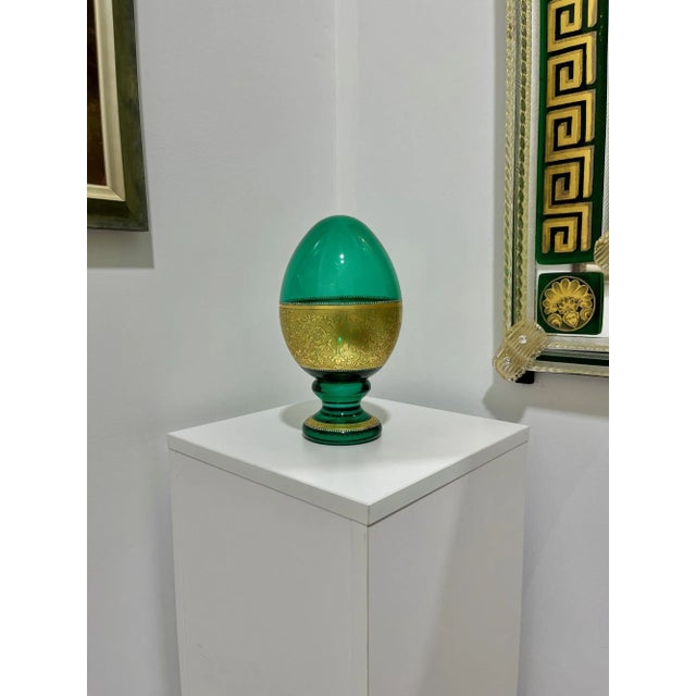 Fabulous Murano Glass Faberge-style Egg, which is literally one-of-a-kind. Created by Glass Master Simone Cenedese for a...