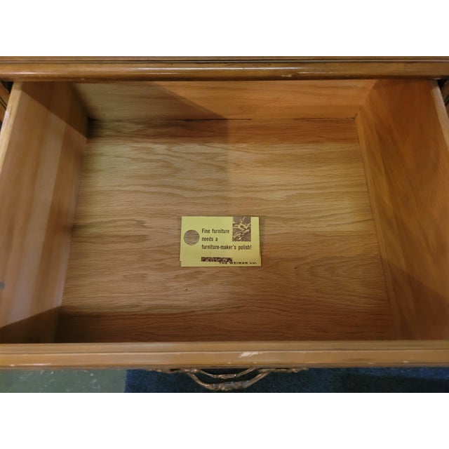 Almond 1960s Vintage Pair of French Large End Table by Weiman For Sale - Image 8 of 12