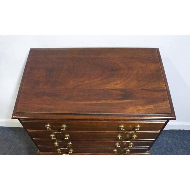 Brown Cresent Furniture Solid Cherry Traditional Style 24" Four Drawer Accent Silver Chest For Sale - Image 8 of 11