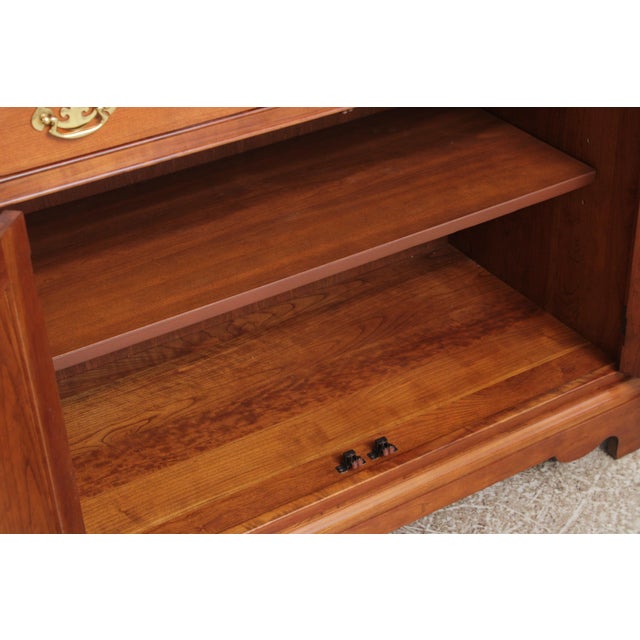 Brown Stickley Cherry 2 Door Server Cabinet For Sale - Image 8 of 15