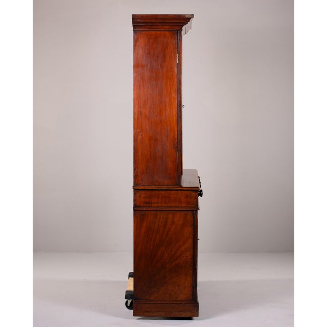 Late 19th Century English Mahogany Cupboard With Glazed Top For Sale - Image 11 of 12