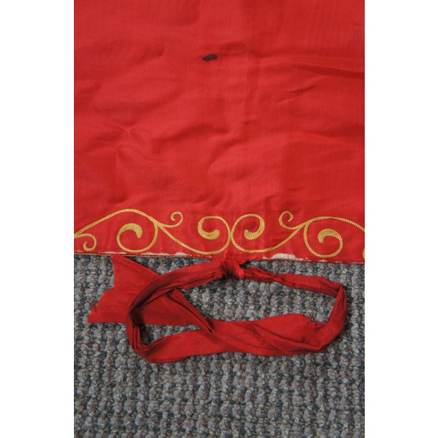 Early 20th Century German Catholic Journeymen Association Dayton Ohio Embroidered Flag For Sale - Image 6 of 12