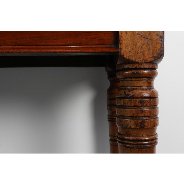 Large William IV Walnut Console Table, United Kingdom, 1840s For Sale - Image 10 of 13