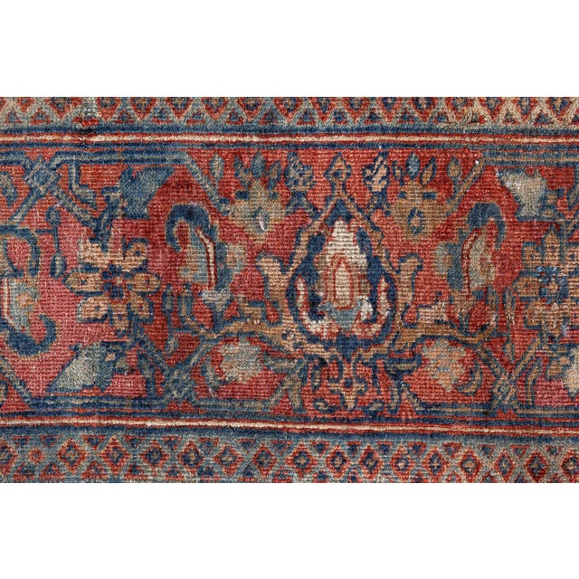 Persian One-of-a-kind Antique Persian Tabriz Botanic Handmade Wool Carpet For Sale - Image 3 of 9