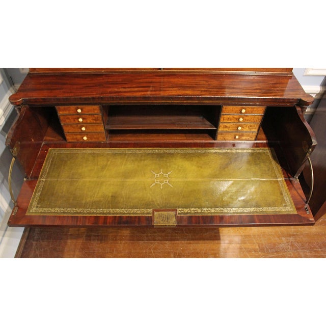Early 19th Century Circa 1815 English Regency Secretaire Bookcase Cabinet For Sale - Image 5 of 10