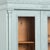 19th Century 19th Century Blue Painted Pine Bookcase Cabinet With Glass Doors For Sale - Image 5 of 16