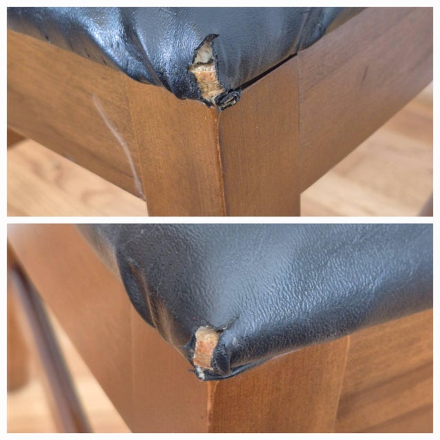 Mid Century Modern MCM Lenoir Chair Co. Sculpted Walnut Ladder Back Desk Side Accent Chair For Sale - Image 10 of 10