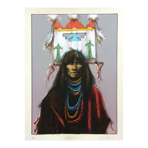 Larry Fodor "Tablita Woman1" Lithograph 1987 Hand Signed