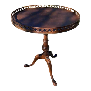 Antique Mahogany George III Style Tea Table by Weiman