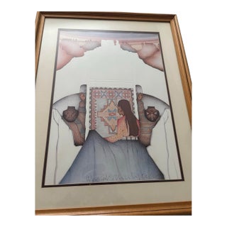 1980s Amado Maurilio PeñaJr. Southwestern Artwork - Framed For Sale