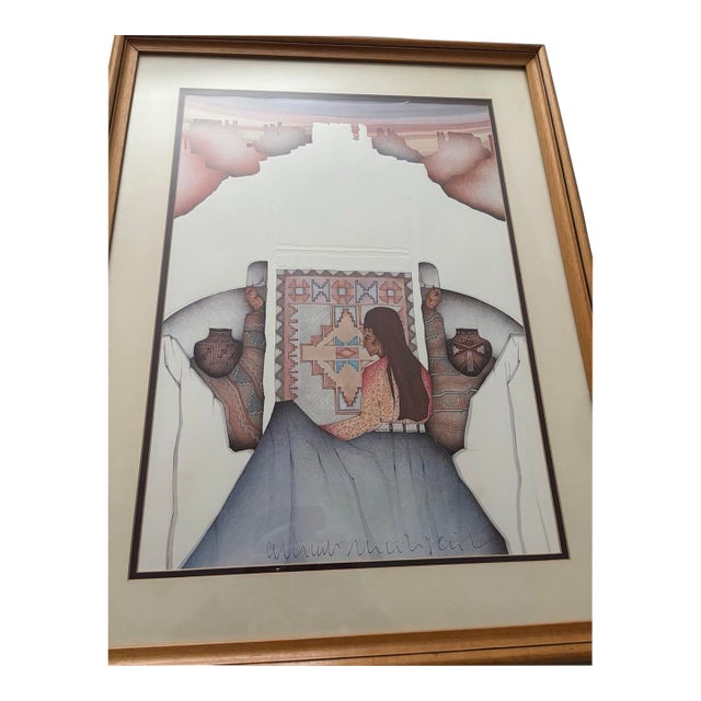 1980s Amado Maurilio PeñaJr. Southwestern Artwork - Framed For Sale