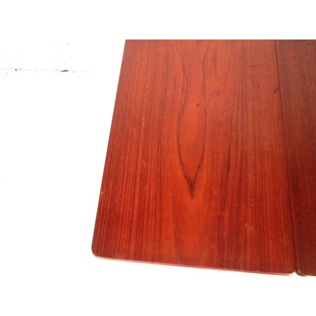 Vintage Modern Hans Wegner for Andreas Tuck Drop-Leaf Side Table For Sale - Image 11 of 12