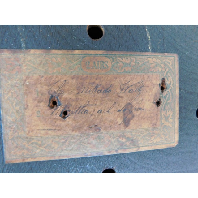 Antique Gold Painted Faux Bamboo Music Box Seat Accent Chair For Sale - Image 11 of 12