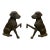Pair of Early 20th Century Labrador Andirons For Sale