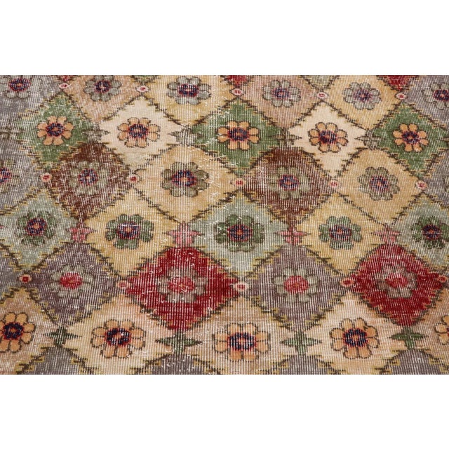 Mid 20th Century Vintage Turkish Sivas Rug - 04'02 X 07'03 For Sale - Image 5 of 10