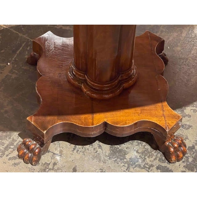 19th C. Continental Oval Walnut Center Table For Sale - Image 4 of 8